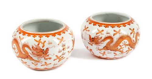 A Pair of Chinese Porcelain Bowls Diameter 6 1/2 inches.