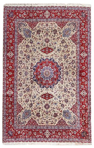 An Isfahan Wool Rug 11 feet 9 inches x 8 feet 4 1/2 inches.