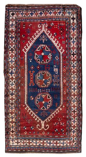 A Kazakh Wool Rug 6 feet 7 inches x 4 feet 7 inches.