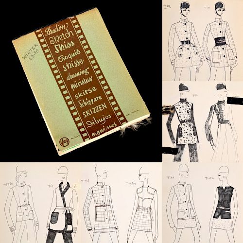 Karl Lagerfeld Fashion Drawings Sketch Book/Portfolio