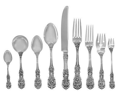 An American Silver Flatware Service, Reed & Barton, Taunton, MA, 20th Century, Francis I pattern, some engraved with initial, co