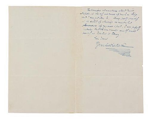 DICKENS, CHARLES. Autographed letter signed ("Charles Dickens"), two pages, May 30, 1863. To Captain Cavendish Boyle.