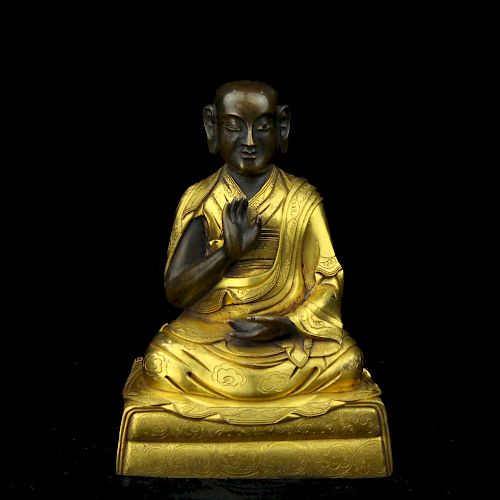 Chinese gilt bronze Buddha. 