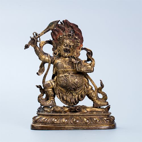 Chinese gilt bronze figure. 