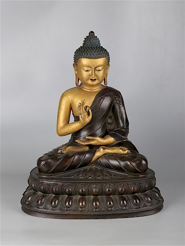 Chinese bronze figure of Buddha.  