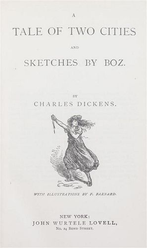 DICKENS, CHARLES. Works. New York, n.d. 15 vols.