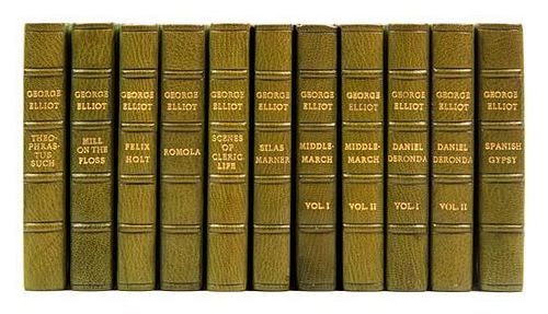 (BINDINGS) ELIOT, GEORGE. Works. New York, 1906. 11 vols.