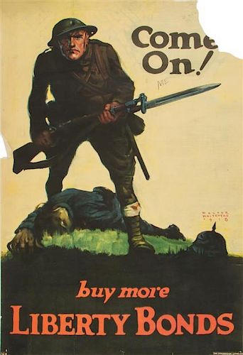 (WWI POSTERS, US) A group of seven WWI propaganda posters. 1917 - 1918.