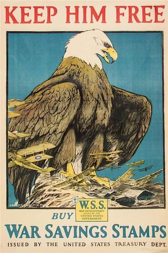 (WWI POSTERS) A group of seven WWI propaganda posters. 1917 - 1918.