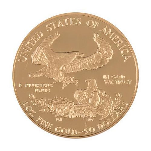 * 1986-W $50 Gold Eagle Coin.
