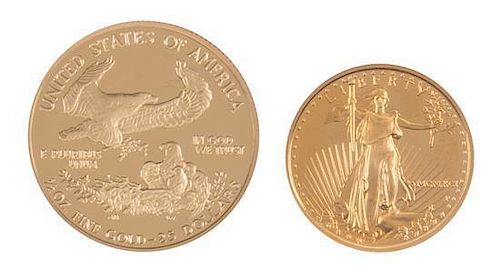 * Two 1991-P Gold Eagle Coins.