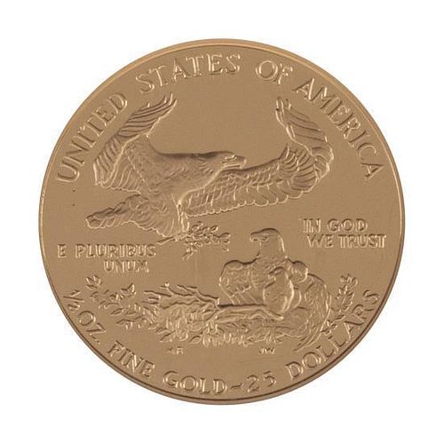* 1990-P $25 Gold Eagle Coin.