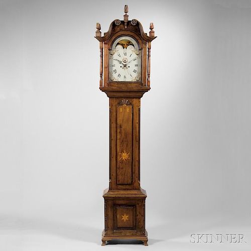 Pennsylvania Walnut Inlaid Tall Clock