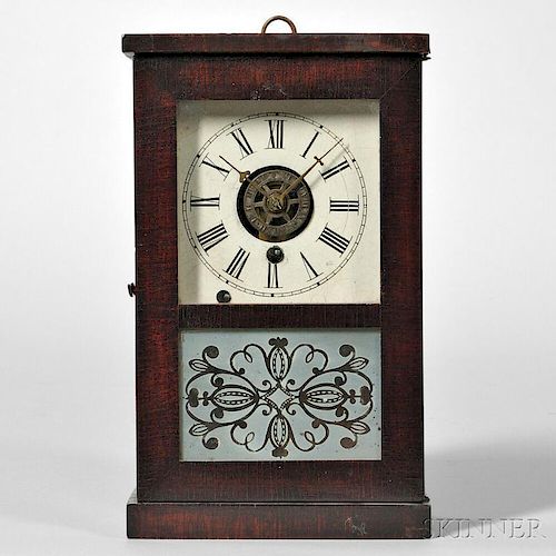 S.B. Terry Mahogany Cottage Clock