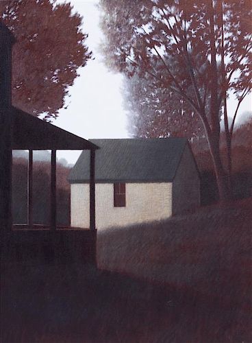 Robert Kipniss, (American, b. 1931), Backyard View