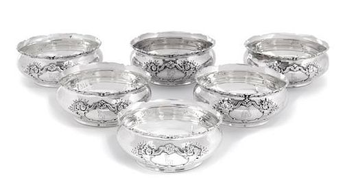 A Set of Six American Silver Finger Bowls, Reed & Barton, 20th Century, Francis I pattern
