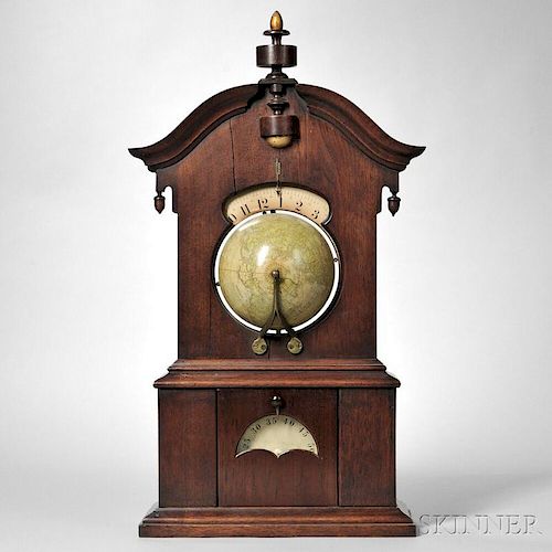 Timby Walnut "Solar Timepiece" or Globe Clock