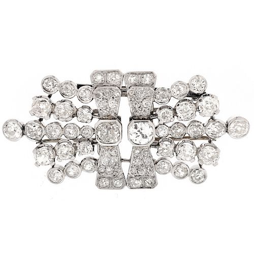 Art Deco Diamond and Platinum Brooch