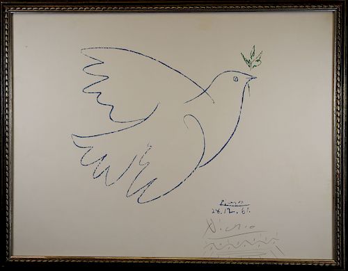 Picasso "The Blue Dove" 1961 Lithograph