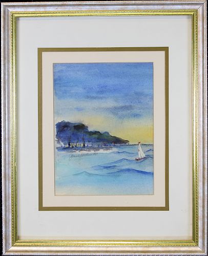 Jeanne Roberson, Signed 20th C. Sailing Scene