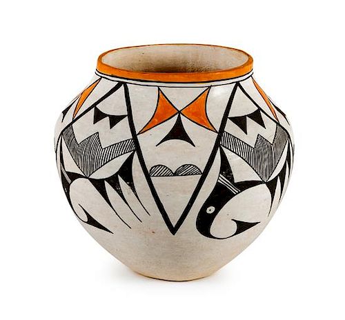 Acoma Polychrome Olla Height 8 x depth 9 inches