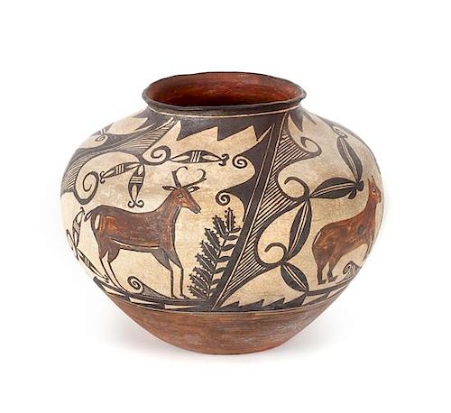 Zuni Polychrome Olla Height 8 x width 9 inches