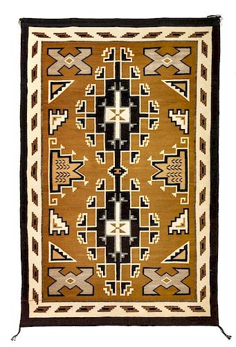 Navajo Two Grey Hills Rug 66 x 43 1/2 inches