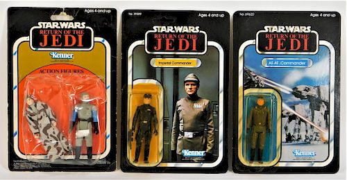 3PC Kenner Star Wars ROTJ MOSC Action Figure Group