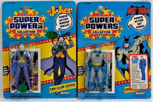 2PC 1985 Kenner Super Powers 23 Back Batman Joker
