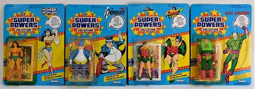 4PC 1984 Kenner Super Powers 12 Back Action Figure
