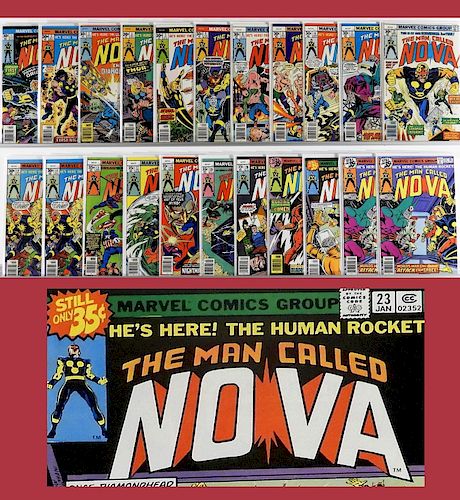 22PC Marvel Comics Nova #1-#24 Near Run
