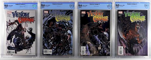 4PC Marvel Comics Venom vs. Carnage #1-4 CBCS 9.8