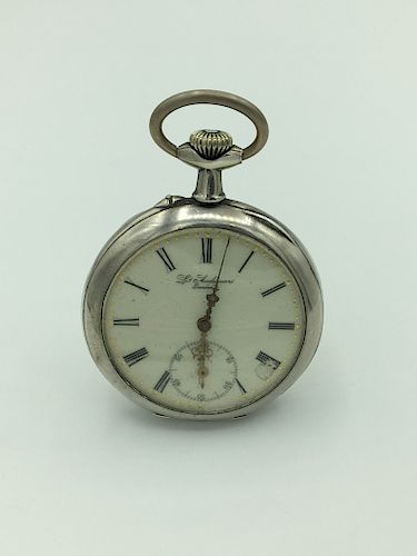 Antique Louis Audemars Geneve Silver Pocket Watch