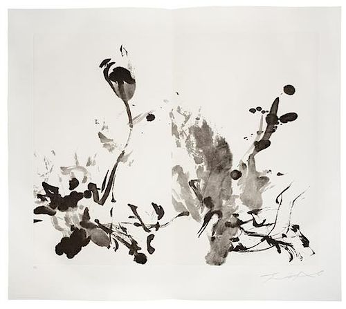 WOU-KI, Zao (1920-2013), illustrator. -- NOËL, Bernard (b.1930). Le Jardin d'encre. Liancourt: B. Dumerchez, 2007.