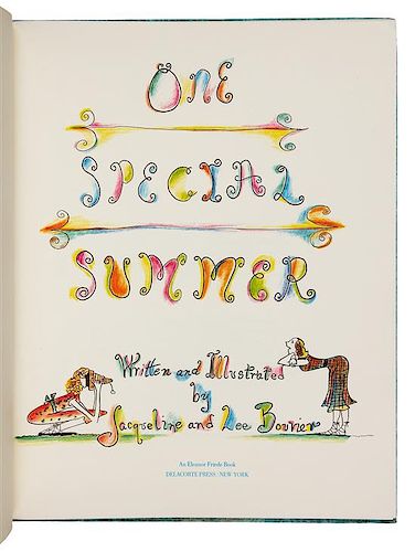 BOUVIER, Jacqueline (1929-1994) -- BOUVIER, Lee (1933-2019). One Special Summer. New York: Delacorte Press, 1974. FIRST TRADE ED