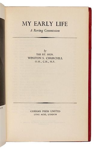 CHURCHILL, Winston Spencer (1874-1965). My Early Life. London: Odhams Press, Ltd., 1958.
