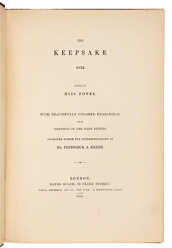 DICKENS, Charles (1812-1870). "To Be Read at Dusk." [In:] The Keepsake. Edited by Miss Power. London: David Bogue, 1852. FIRST E