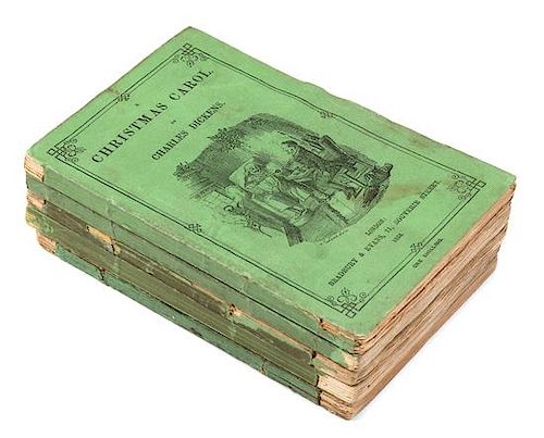 DICKENS, Charles (1812-1870). A set of 5 works from the "Cheap and Uniform Editions of Mr. Dickens's Christmas Books," comprisin