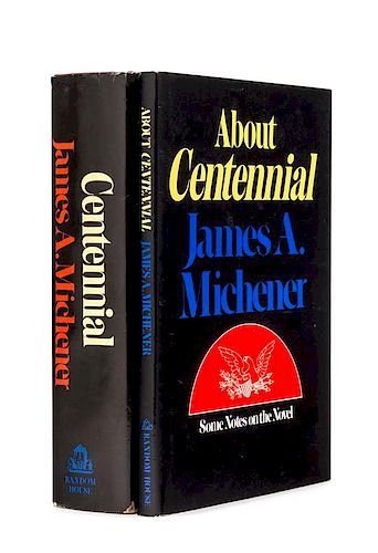 MICHENER, James A. (1907-1997). Centennial. New York: Random House, 1974.  FIRST EDITION, SIGNED BY MICHENER.