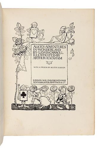 [RACKHAM, Arthur, illustrator] – DODGSON, Charles ("Lewis Carroll"). Alice’s Adventures in Wonderland. London and New York: [190
