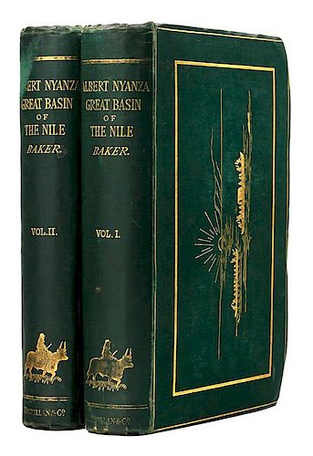 BAKER, Samuel White. The Albert N'yanza, Great Basin of the Nile, and Explorations of the Nile Sources. London: 1866. FIRST EDIT