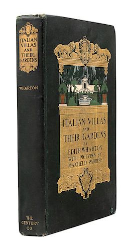 WHARTON, Edith (1862-1937). PARRISH, Maxfield, illustrator. Italian Villas and their Gardens. New York: 1904. FIRST EDITION.