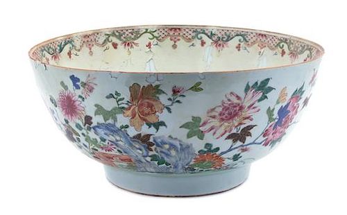 A Chinese Export Porcelain Large Punchbowl