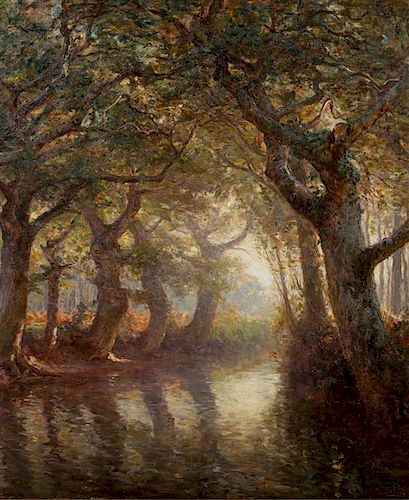 Frederick William Newton Whitehead, (American, 1853-1938), Woodland Stream