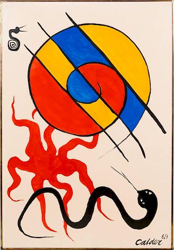 Alexander Calder (1898-1976) Sea Creatures, 1969, Gouache on paper,