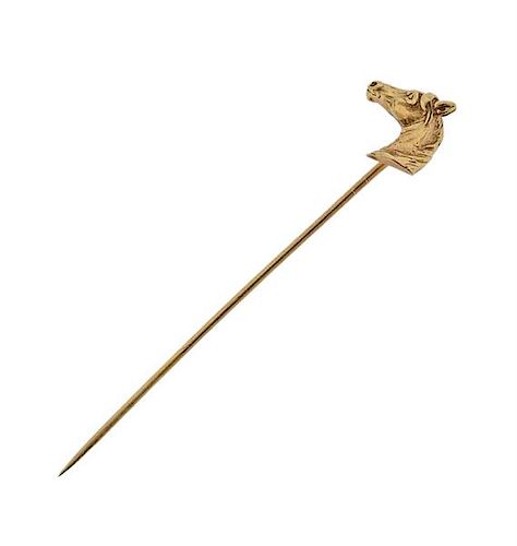 Tiffany &amp; Co 14K Gold Horse Head Stick Pin