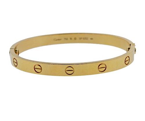 Cartier Love 18k Yellow Gold Bracelet Size 18