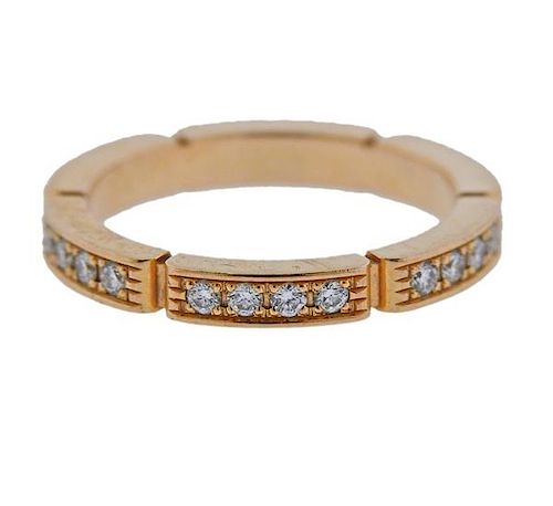 Cartier Maillon Panthere 18k Gold Diamond Ring 