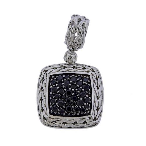 John Hardy Black Diamond Sterling Silver Pendant