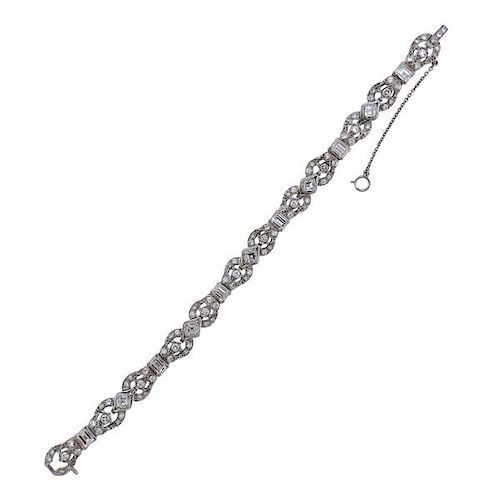 Platinum 6ctw Diamond Bracelet 